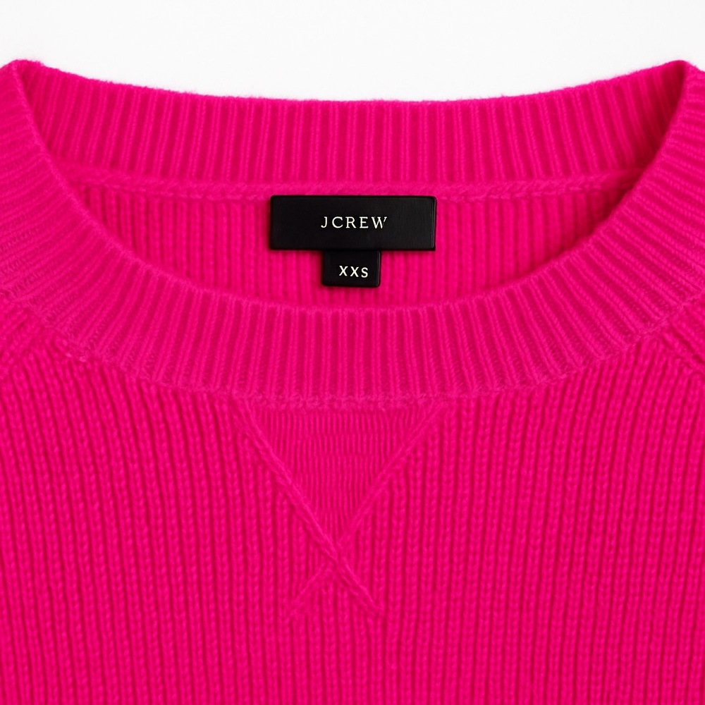 J. Crew Women's Bright Pink Crew Neck Sweater
